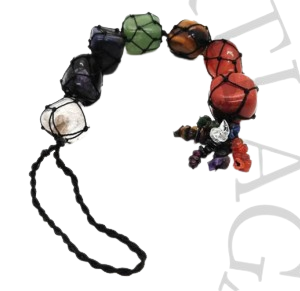 7 chakra tumble stone hanging