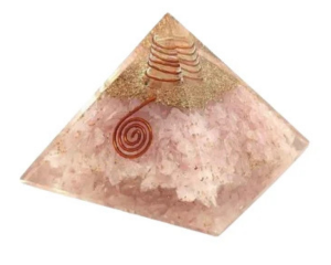 Rose quartz pyramid