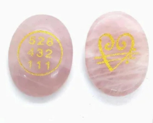 Rose quartz zibu coin